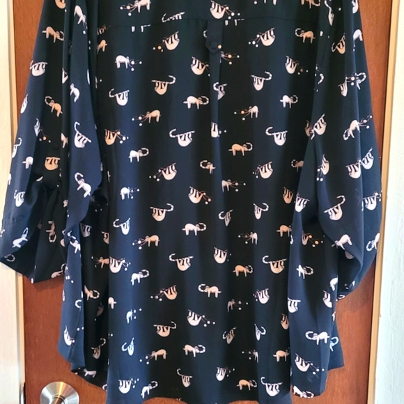 HARPER GEORGETTE PULLOVER 3/4 SLEEVE BLOUSE, size 5 - Picture 5 of 15